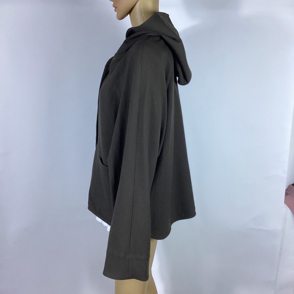 Kallmeyer New York Soft Woven Brown Hooded Jacket L - Picture 3 of 5